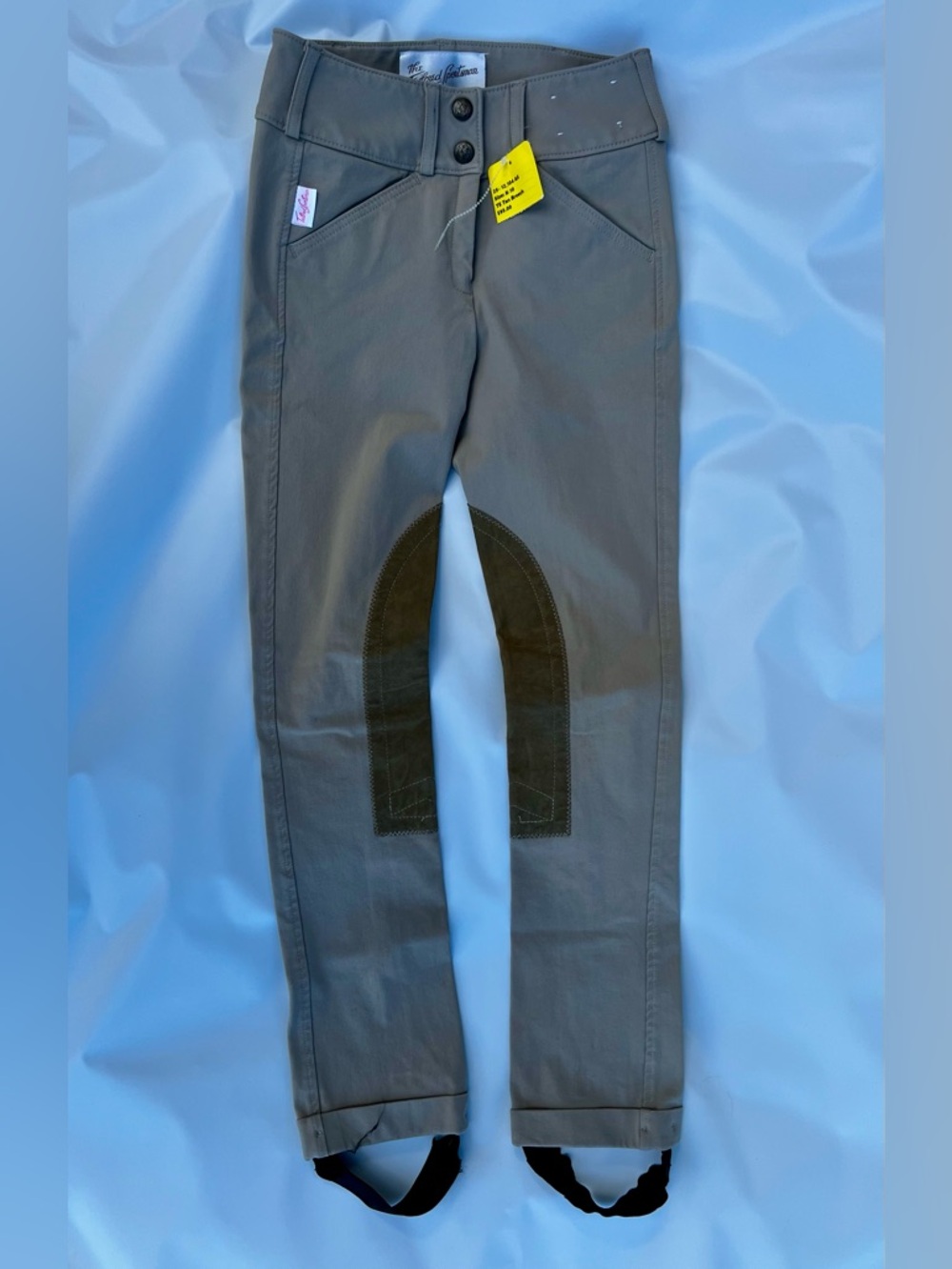 The Tailored Sportsman Kids Gray Riding Breeches with Knee Patches